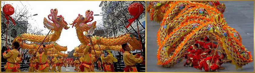 čínsky nový rok dračí tanec sprievod