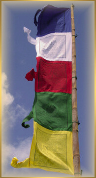 tibetská modlitebná vlajka - dar cho